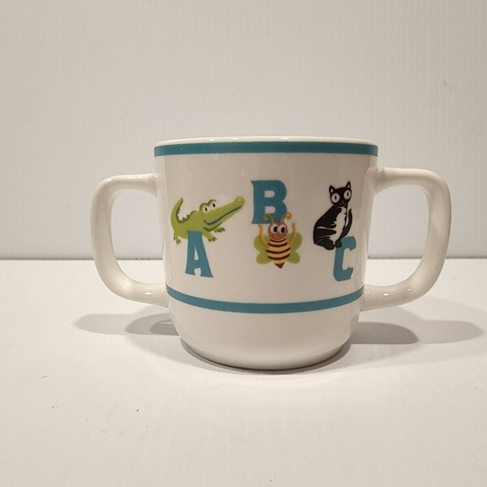Oneida‎ ABC Animals Porcelain Child Toddler Two Handled Mug